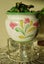 VINTAGE ART GLASS TEA LIGHT HOLDER / TRIVET Carousel 6