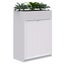 Rapid Planter Tambour Including Artificial Plants, 1200mm x 900mm, White, Non... Carousel 1