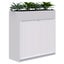 Rapid Planter Tambour Including Artificial Plants, 1200mm x 1200mm, White, Wi... Carousel 1