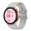 Samsung Galaxy Watch 4 40mm 44mm No Gap Sport Silicone Strap-Light Grey Carousel 1