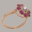 10k Rose Gold Cultured Pearl & Ruby ring Womens Cluster Ring Size Y 1/2 Carousel 2