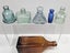 Collection of old Victorian embossed glass ink bottles Carousel 1