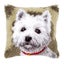 Latch Hook Maltese Dog Cushion with Canvas Hook and Threads Kit Carousel 1