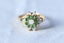 1970s Vintage 9 Carat Gold Emerald & Opal Floral Cluster Ring Carousel 6