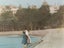 Old Hand painted coloured photo Auckland waterfront Parnell Orakei area Carousel 6
