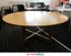PR5789 Woodgrain Round Meeting Table Carousel 1