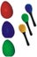 CHICKEN SHAKE, plastic Egg Shakers (maracas) Carousel 1