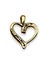 9ct Gold Heart Smooth Pendant with CZ. R # 341 Carousel 2
