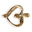 9ct Gold Heart Smooth Pendant with CZ. R # 341 Carousel 5