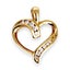 9ct Gold Heart Smooth Pendant with CZ. R # 341 Carousel 8