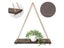 1pc Wooden Wall Shelves Hemp Rope Swing Wall Hanging Plant Flower Pot Tray Carousel 8