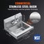 New 17"x12.8" Commercial Hand Wash Sink Wall Mount Basin Stainless Steel NSF Carousel 2