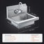 New 17"x12.8" Commercial Hand Wash Sink Wall Mount Basin Stainless Steel NSF Carousel 7