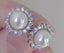 Elegant 8.2mm FW Pearl & Halo Crystals Earrings Carousel 1