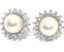 Elegant 8.2mm FW Pearl & Halo Crystals Earrings Carousel 2