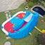 Inflatable Pool with Slide Splash Bounce House Shark Bouncer Water Park Game Carousel 5