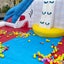 Inflatable Pool with Slide Splash Bounce House Shark Bouncer Water Park Game Carousel 6