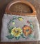 Vintage Very Cute Tapestry Bag - Wooden Handles What workmanship! Carousel 1