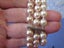 Retro Faux Mother of Pearl Light Pink Bead Necklace with Bracelet Carousel 7