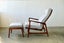 A STUNNING IB KOFOD LARSEN RECLINER WITH STOOL ONE OF TWO Carousel 14