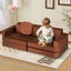 Playpals 12PCS Modular Kids Play Sofa Couch Inspiring Child Creativity Brown Carousel 1