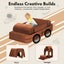 Playpals 12PCS Modular Kids Play Sofa Couch Inspiring Child Creativity Brown Carousel 2