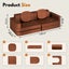 Playpals 12PCS Modular Kids Play Sofa Couch Inspiring Child Creativity Brown Carousel 9