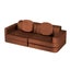Playpals 12PCS Modular Kids Play Sofa Couch Inspiring Child Creativity Brown Carousel 10