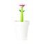 Vigar Flower Power 3L Bathroom Trash Bin w Lid Garbage Rubbish Storage White Carousel 1