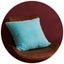 Elosung Sky Blue Set Of 4 Corduroy Pillow Covers Solid Color Minimalist Throw Cu Carousel 1