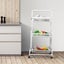 Levede 3 Tier Kitchen Trolley Cart Swivel White Colour Carousel 7