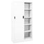 Office Cabinet With Sliding Door White 90X40x180 Cm Steel Cabinets & Cupboards Carousel 1
