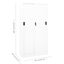 Office Cabinet With Sliding Door White 90X40x180 Cm Steel Cabinets & Cupboards Carousel 2