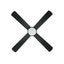 Vevare 52'' Ceiling Fan AC Motor With Light Remote Control Fans 4 Blades Black Carousel 4