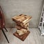 [Mango Trees] Book Stack Bedside Table/Corner End Table/ Raintree Wood Clear Carousel 4