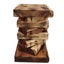[Mango Trees] Book Stack Bedside Table/Corner End Table/ Raintree Wood Clear Carousel 5