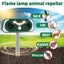 Solar Powered Flame Lamp Animal Repeller Ultrasonic Bird Cat Deer Rabbit & Roden Carousel 3