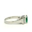 Vintage Platinum 1.57ctw Square Emerald and Diamond 3 Stone Engagement Ring Carousel 8