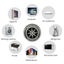 6x Anti Radiation Protection Sticker EMF Protector Quantum Shield Gold/Siver Carousel 9