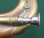 WW1 era Brass & Copper MILITARY BUGLE Marked with LONDON MAKER & Son WORKS GREAT Carousel 6