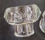 +++ FRENCH (3) GLASS TEALIGHT /CANDLE HOLDERS Carousel 9