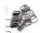 10Pcs 25mm Cotton Tail Key Fob Clip Hardware Keychain Split Ring For Wrist Carousel 7