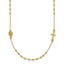 14k Yellow Gold High Polished Cross Rosary 18 inch Necklace Carousel 1