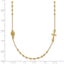 14k Yellow Gold High Polished Cross Rosary 18 inch Necklace Carousel 3