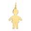 14K Yellow Gold Boy's Silhouette Charm Engravable Pendant Carousel 1