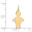 14K Yellow Gold Boy's Silhouette Charm Engravable Pendant Carousel 3