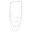 Sterling Silver Multi Strand Herringbone Necklace, 18" Carousel 1