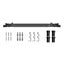 Marlow Black Double Curtain Rod Steel Pole Pommel Set Extendable Adjustable For Carousel 3