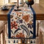 Elosung Blue Pastoral Table Runner Spring Floral Oil Painting Style With Tassels Carousel 2