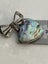 Fabulous vintage sterling silver brooch - paua heart suspended from a silver bow Carousel 3